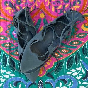 GAP Women's Lace-Up Pointed Toe Flats Ky Derby